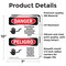 Signmission Electrical Hazard Authorized Only Bilingual Danger Sign, Vinyl Decal, 7in W x 10in L, 2PK OS-2PACK-DS-D-710-VS-1197 - alternate 3